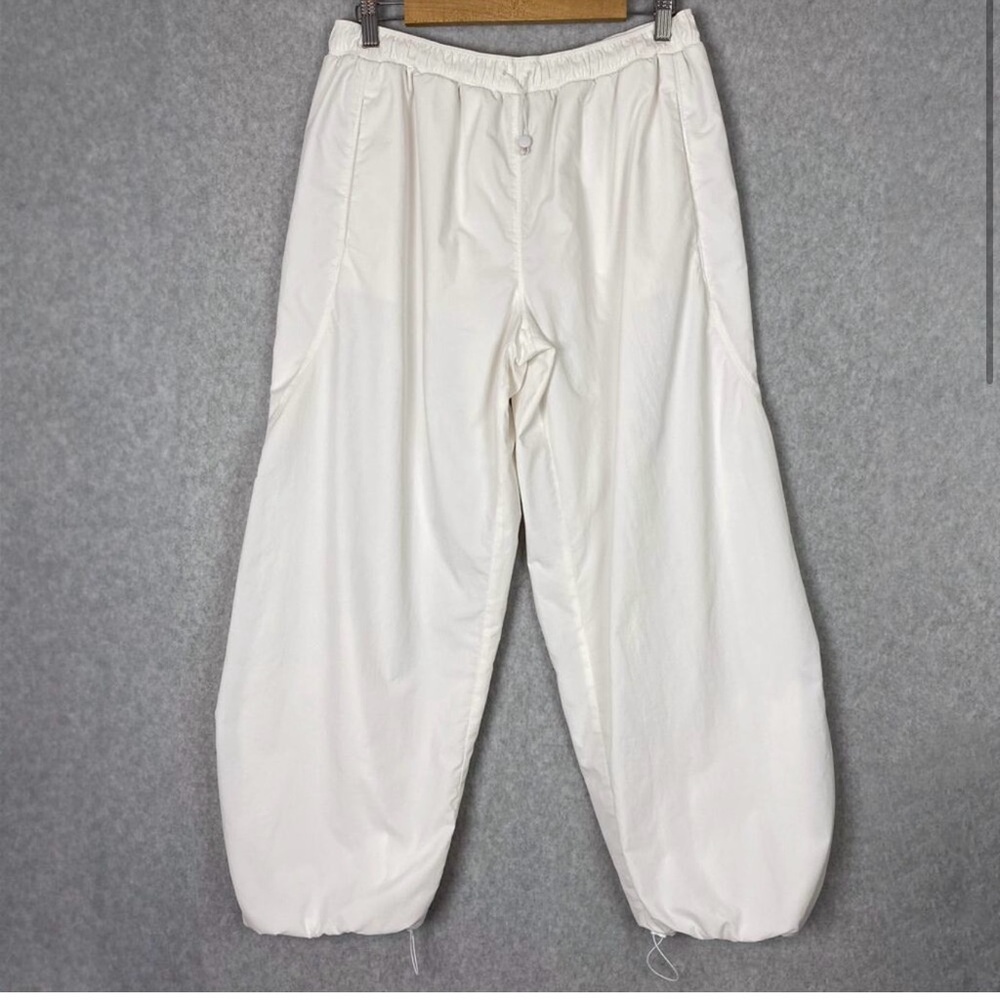 Athleta Grace Warm Up Pant Womens Size L Wide Leg Ankle Drawstring Elastic Waist